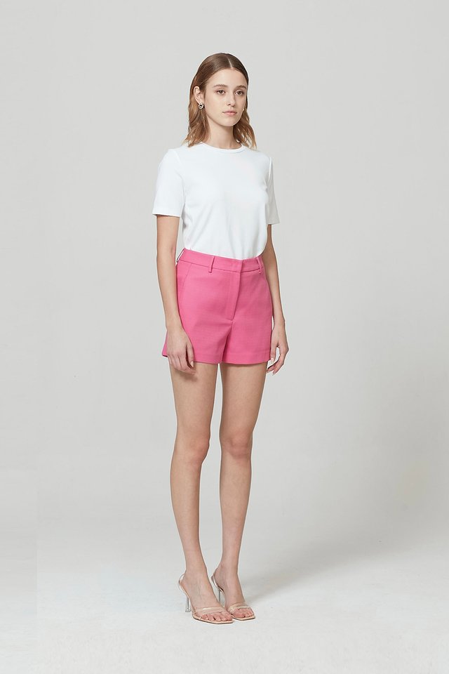TEXTURED TAILORED SHORTS 