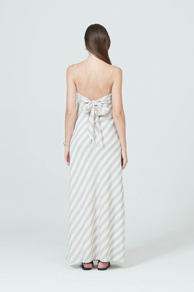 TIE BACK BIAS DRESS 