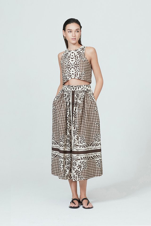 [PERFECT PAIRING] PRINTED TOP & SKIRT SET