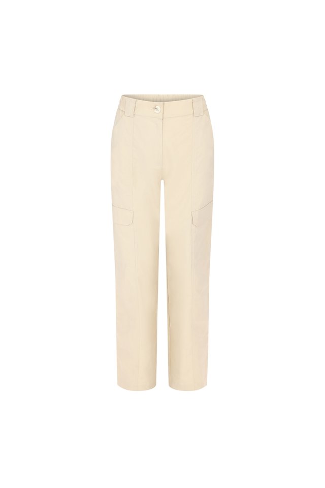 ELASTICATED PATCH POCKETS PANTS