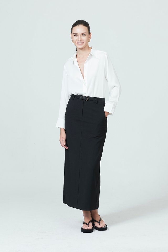 MID-WAIST LONG SKIRT