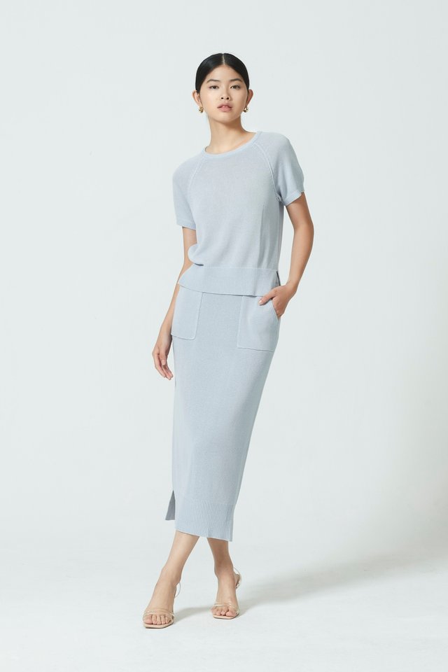 [PERFECT PAIRING] KNITTED TOP & SKIRT SET