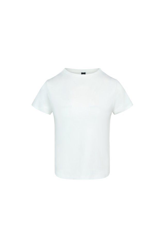 FUNNEL NECK JERSEY T-SHIRT