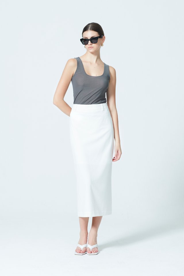 TAILORED MIDI SKIRT 