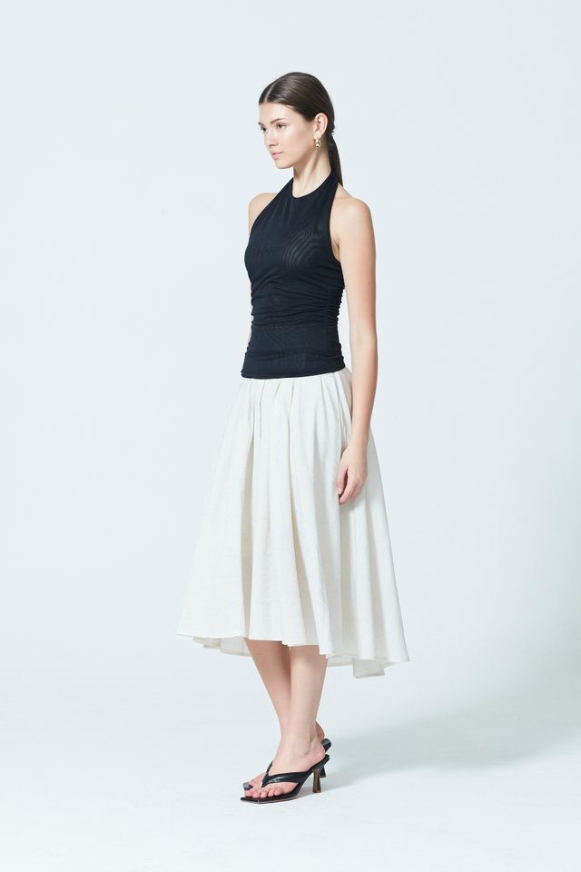 PLEATED MIDI SKIRT