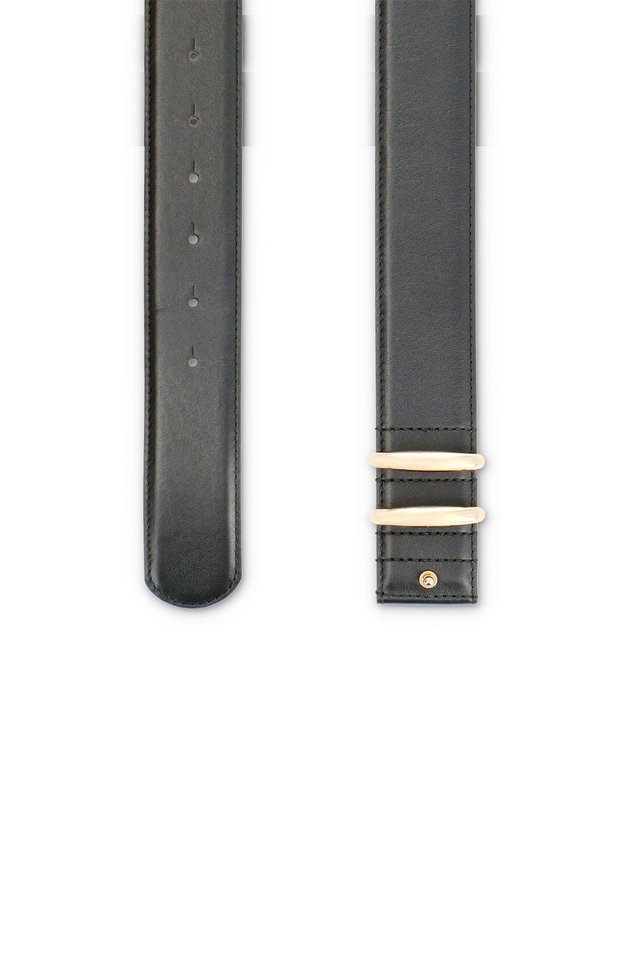 PUSH-STUD LEATHER BELT