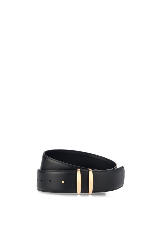 PUSH-STUD LEATHER BELT