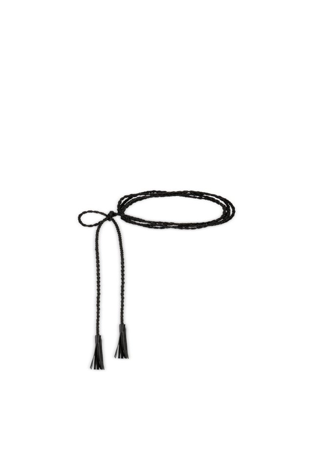 ROPE LEATHER BELT WITH TASSEL