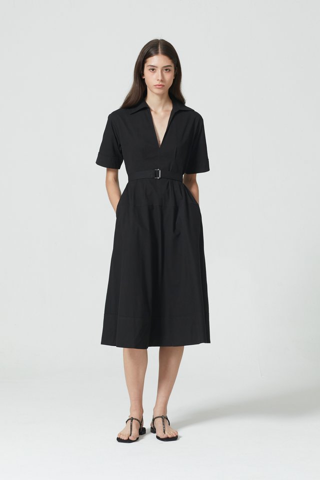 BELTED SHIRT DRESS