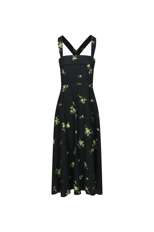 DISTY FLORAL MIDI DRESS