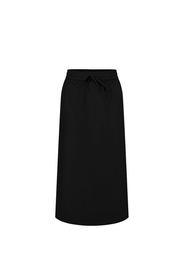 ELASTICATED MIDI SKIRT 