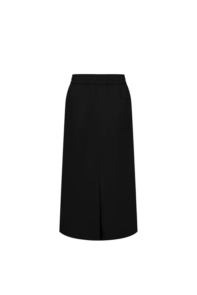 ELASTICATED MIDI SKIRT 