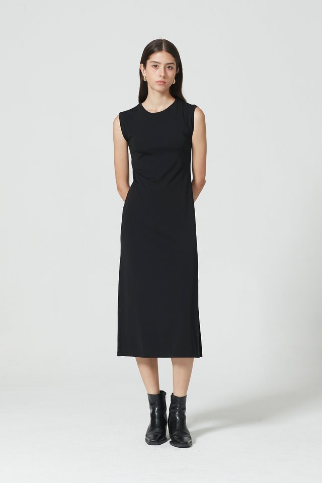 JERSEY SLEEVELESS DRESS