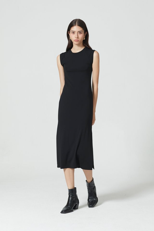 JERSEY SLEEVELESS DRESS