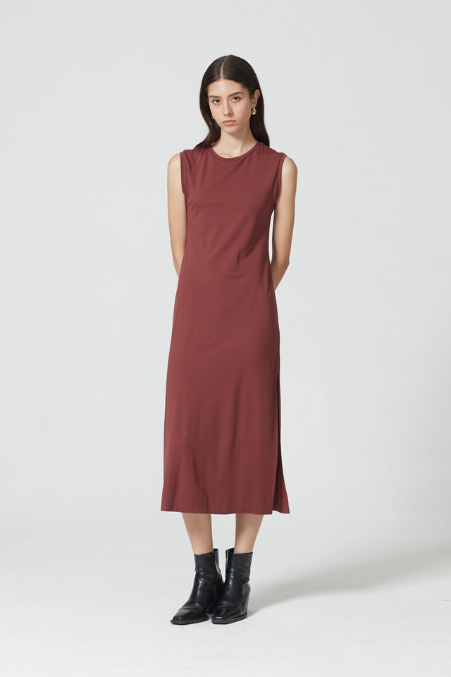 JERSEY SLEEVELESS DRESS