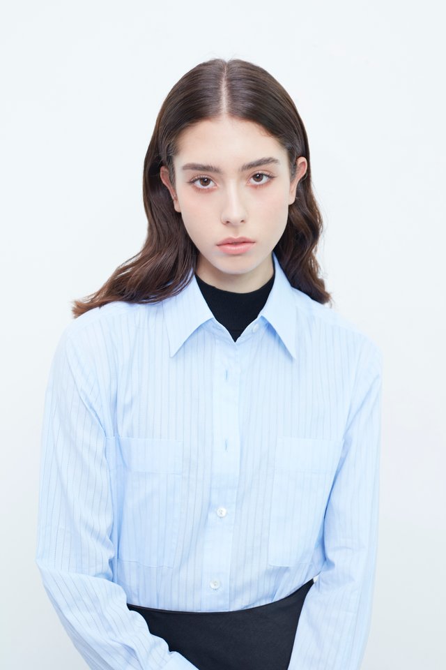 LENO WEAVES STRIPE SHIRT 