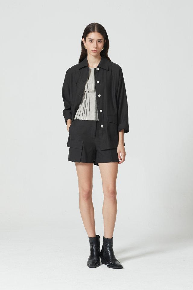 OVERSIZE BUTTON FRONT JACKET 