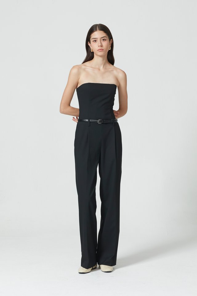 STRAPLESS WIDE LEG JUMPSUIT