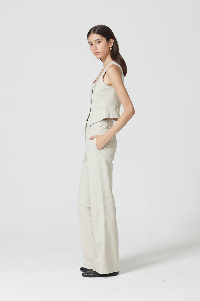 TAILORED LINEN PANTS