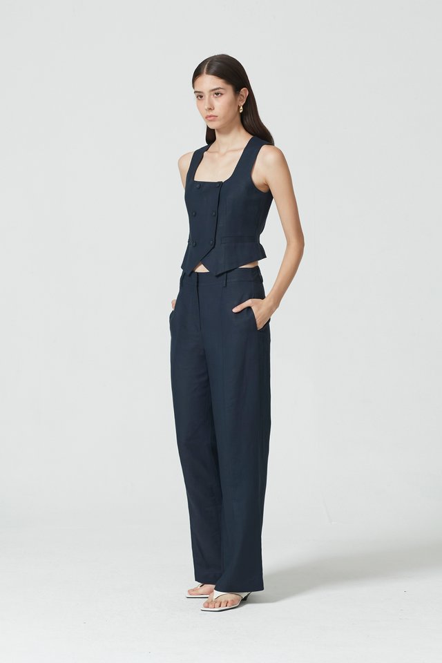 TAILORED LINEN PANTS