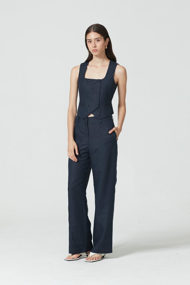 TAILORED LINEN PANTS