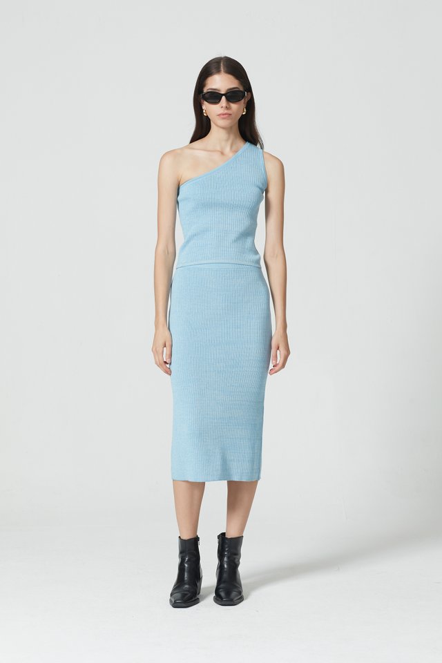 [PERFECT PAIRING] TOGA RIBBED & SKIRT SET