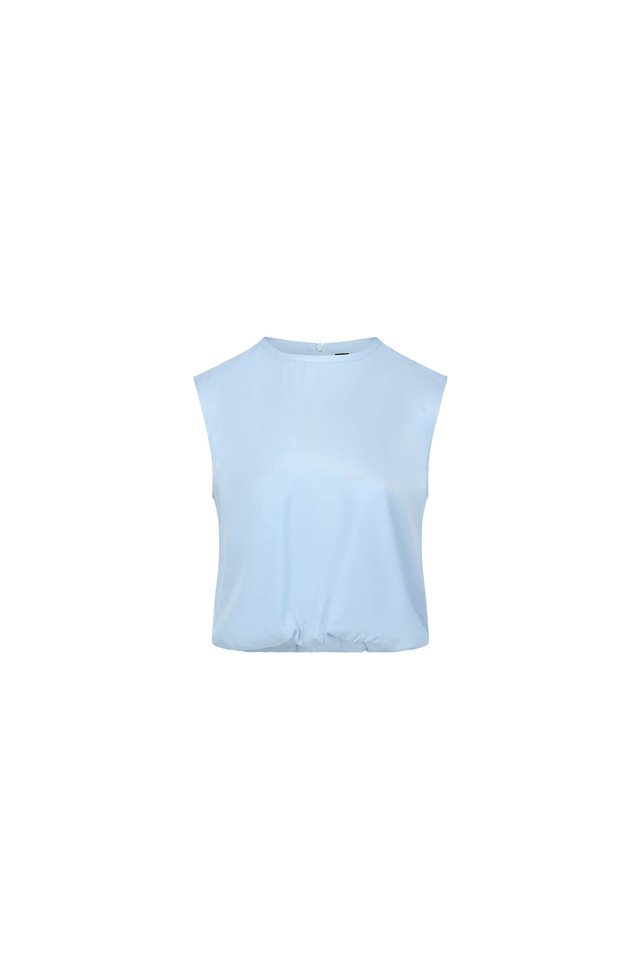 SLEEVELESS BALLOON HEM TOP