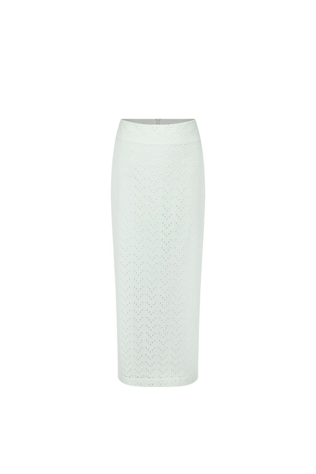 BRODERIE STRAIGHT SKIRT