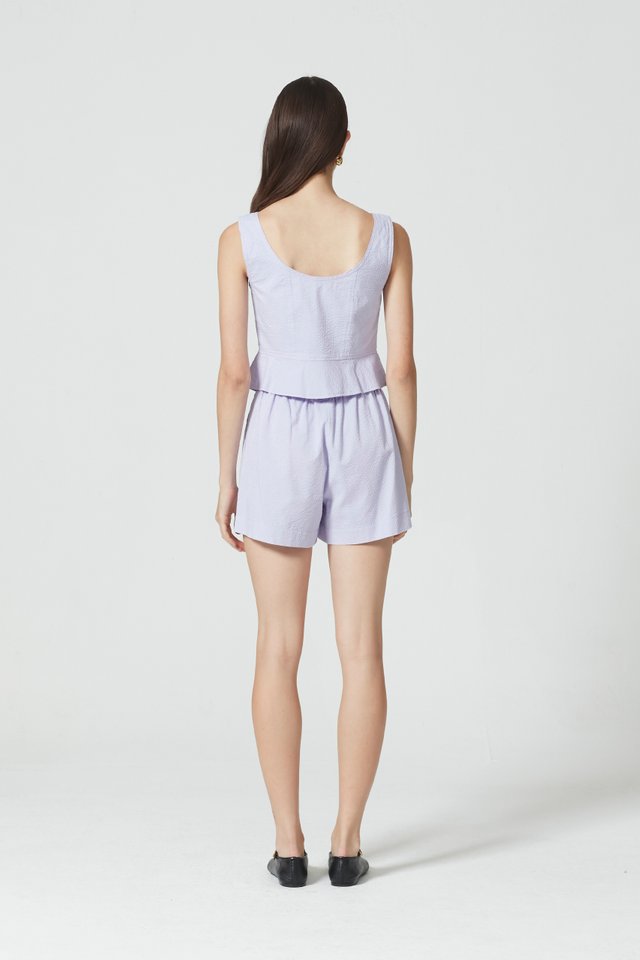 [PERFECT PAIRING] SEERSUCKER TOP & SHORTS SET