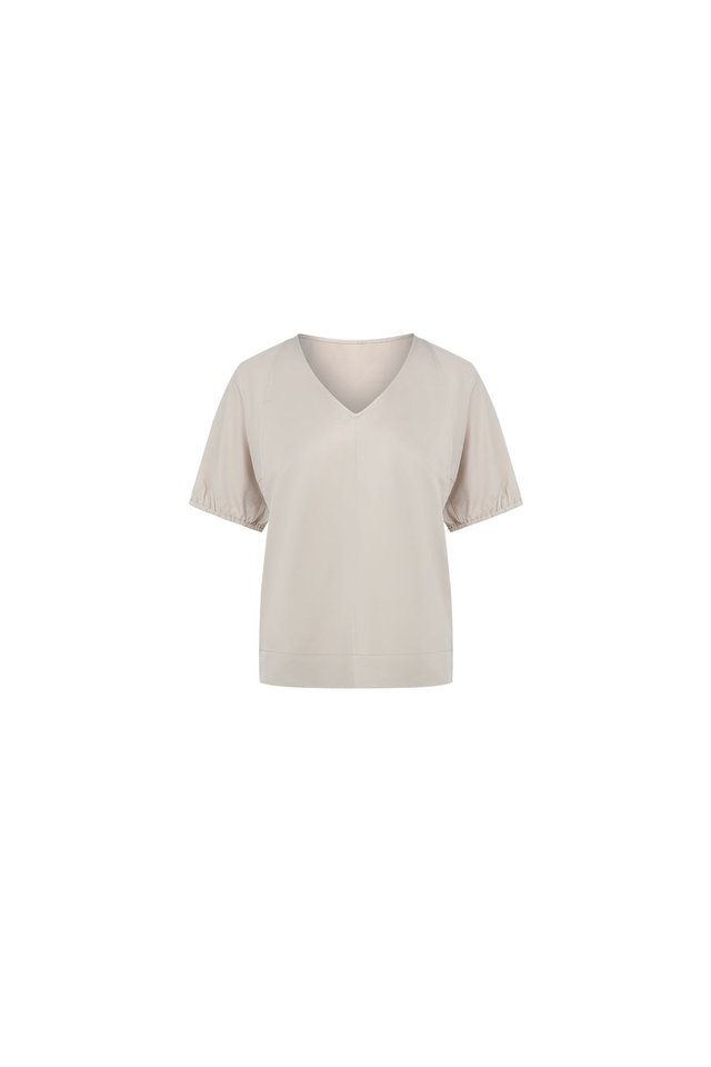 RELAXED V-NECK BLOUSE