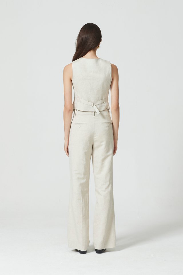 [PERFECT PAIRING] LINEN VEST & PANTS SET