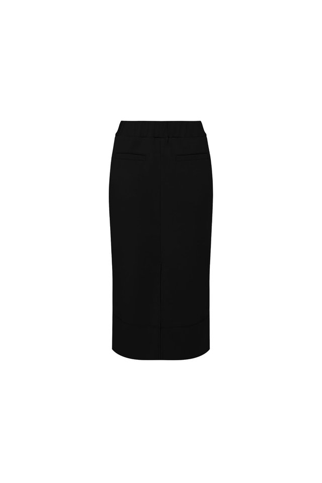 ELASTICATED BACK MIDI SKIRT