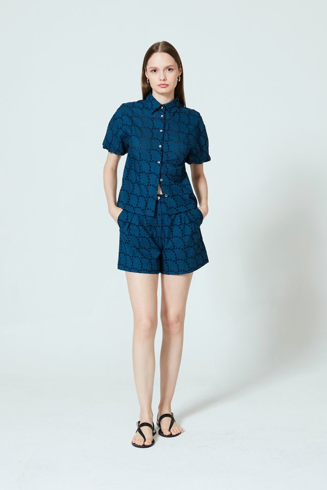 [PERFECT PAIRING] BRODERIE SHORTS SET