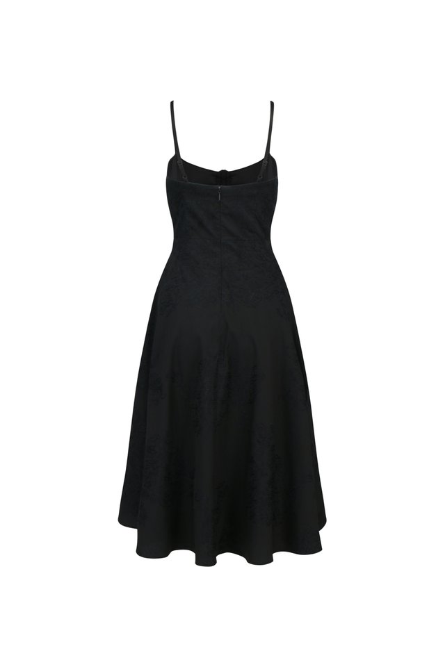 FRONT RUCHED MID DRESS