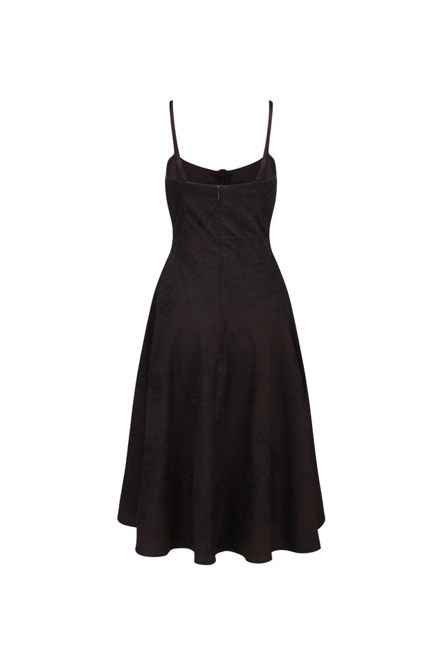 FRONT RUCHED MID DRESS