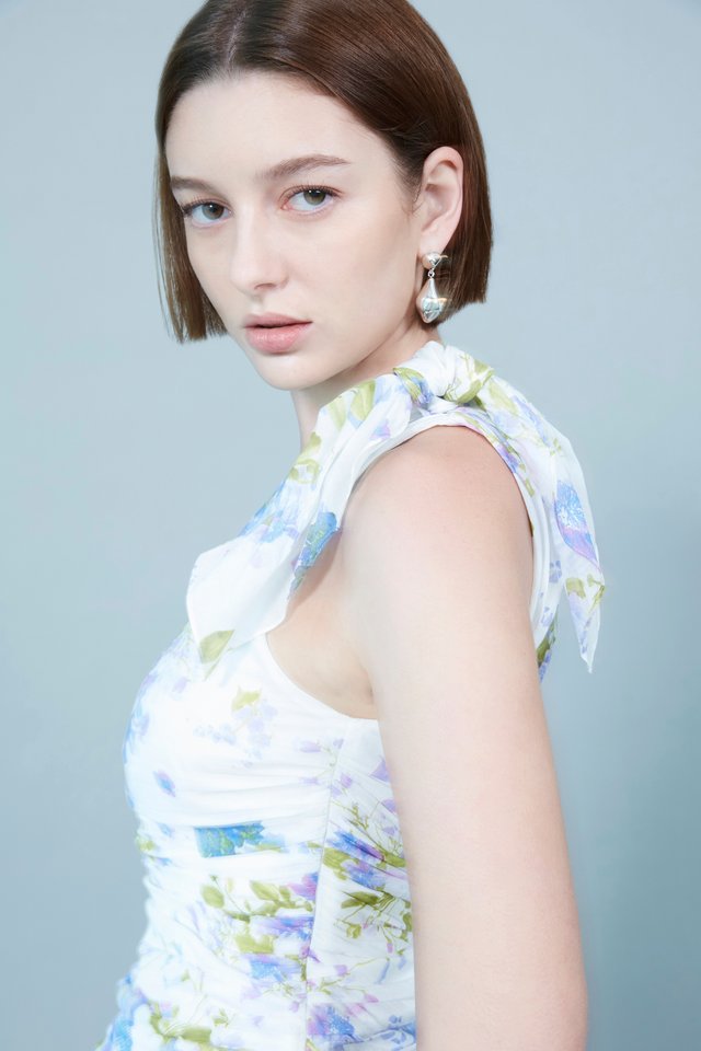 ASYMMETRIC RUCHED TOP