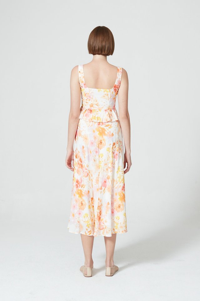 [PERFECT PAIRING] FLORAL TOP & SKIRT SET
