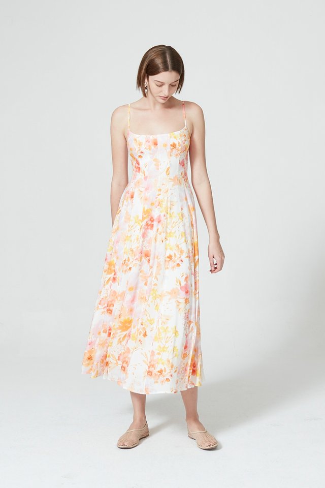 FLORAL PANELLED DRESS