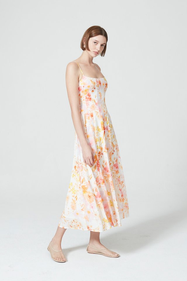 FLORAL PANELLED DRESS