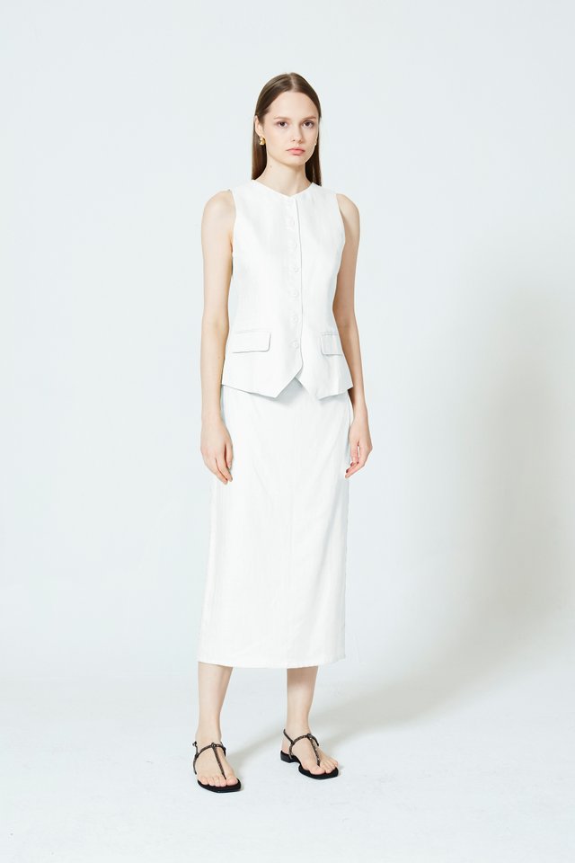 STRAIGHT MIDI SKIRT