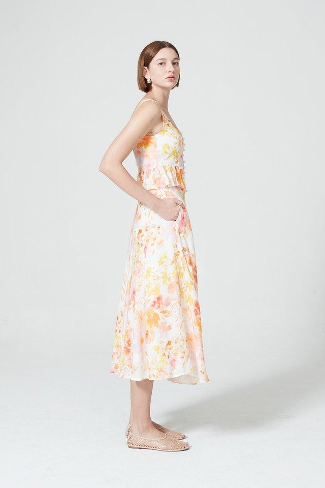 FLORAL FLARE SKIRT