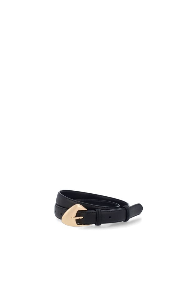 ELONGATED BUCKLE LEATHER BELT