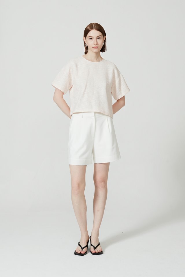 TEXTURED SHORT SLEEVE TOP