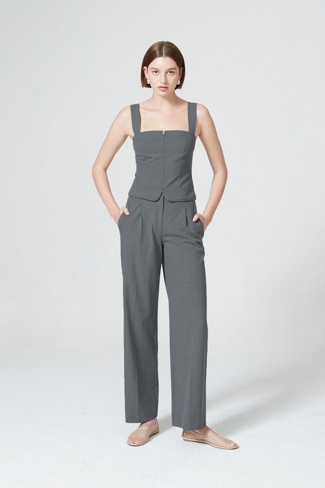 ZIP-UP BUSTIER TOP