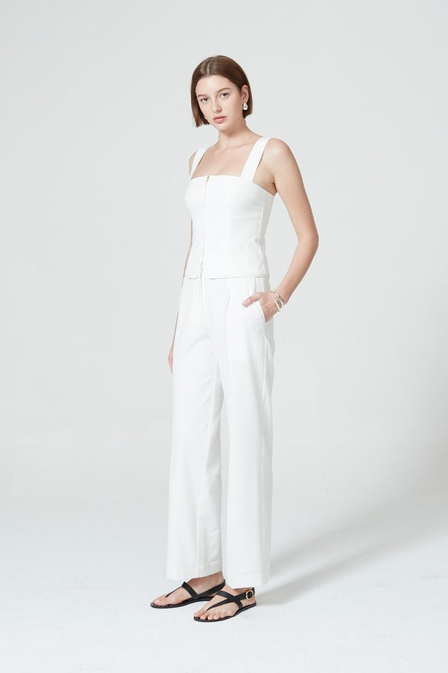 PLEATED STRAIGHT PANTS