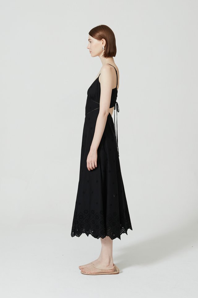 CUT OUT BRODERIE DRESS