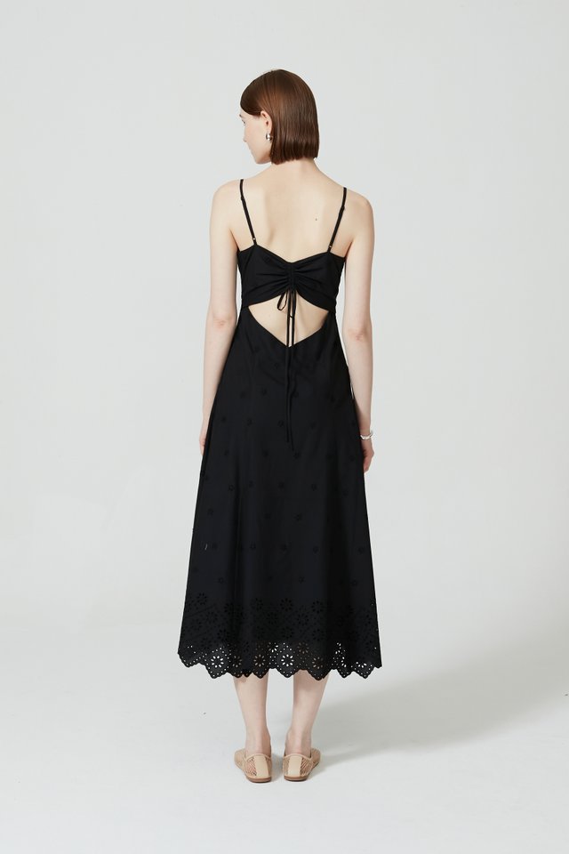 CUT OUT BRODERIE DRESS