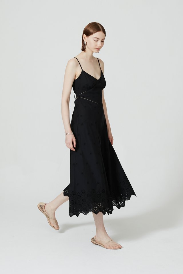 CUT OUT BRODERIE DRESS