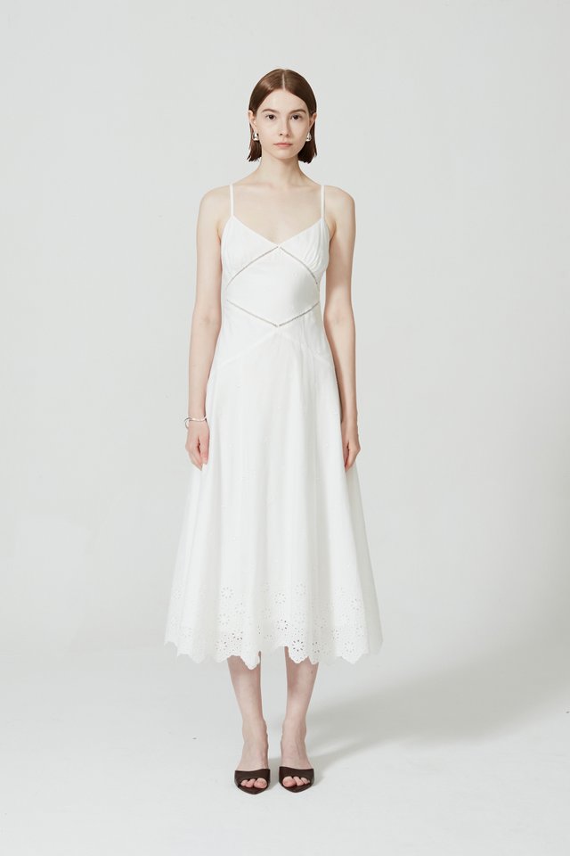 CUT OUT BRODERIE DRESS
