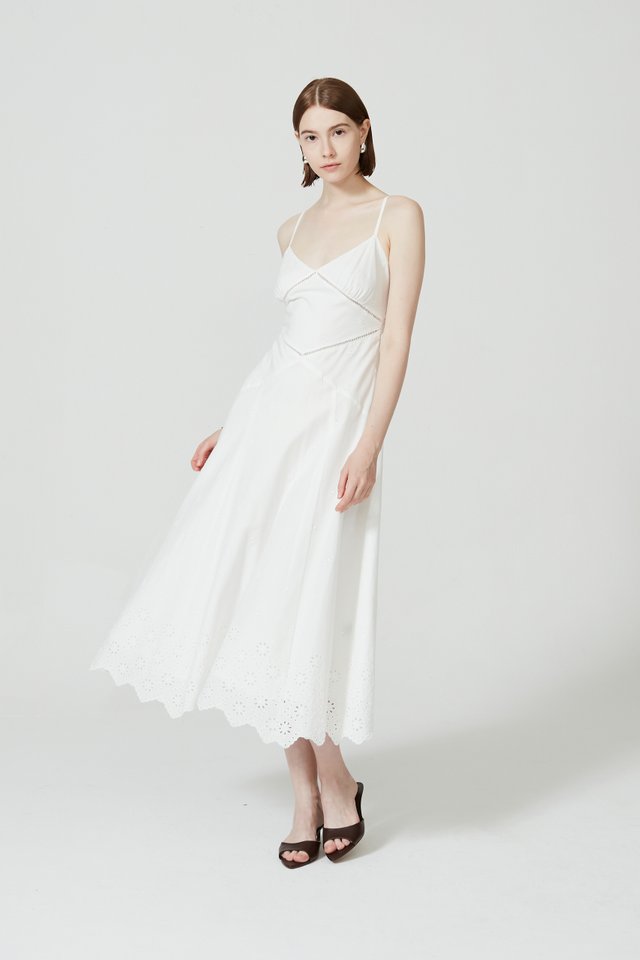 CUT OUT BRODERIE DRESS